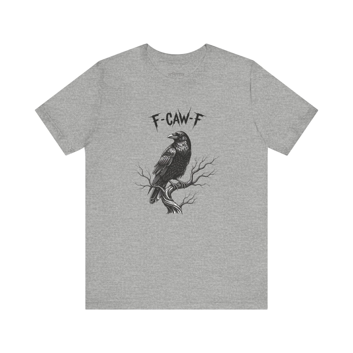 F-Caw-F Raven Graphic Tee – Gothic Crow Humor T-Shirt
