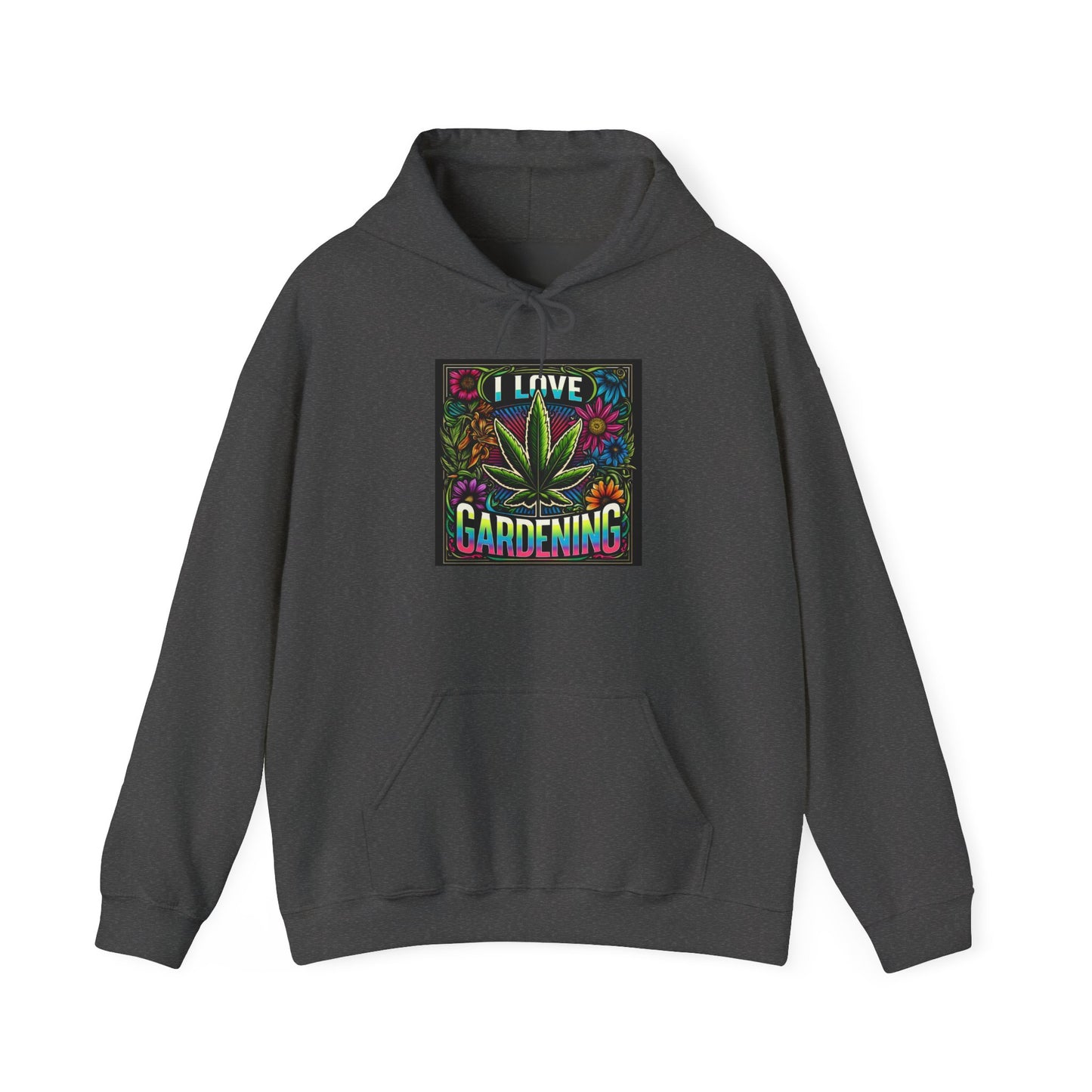 I Love Gardening Cannabis Hoodie – Colorful Weed Leaf Pullover