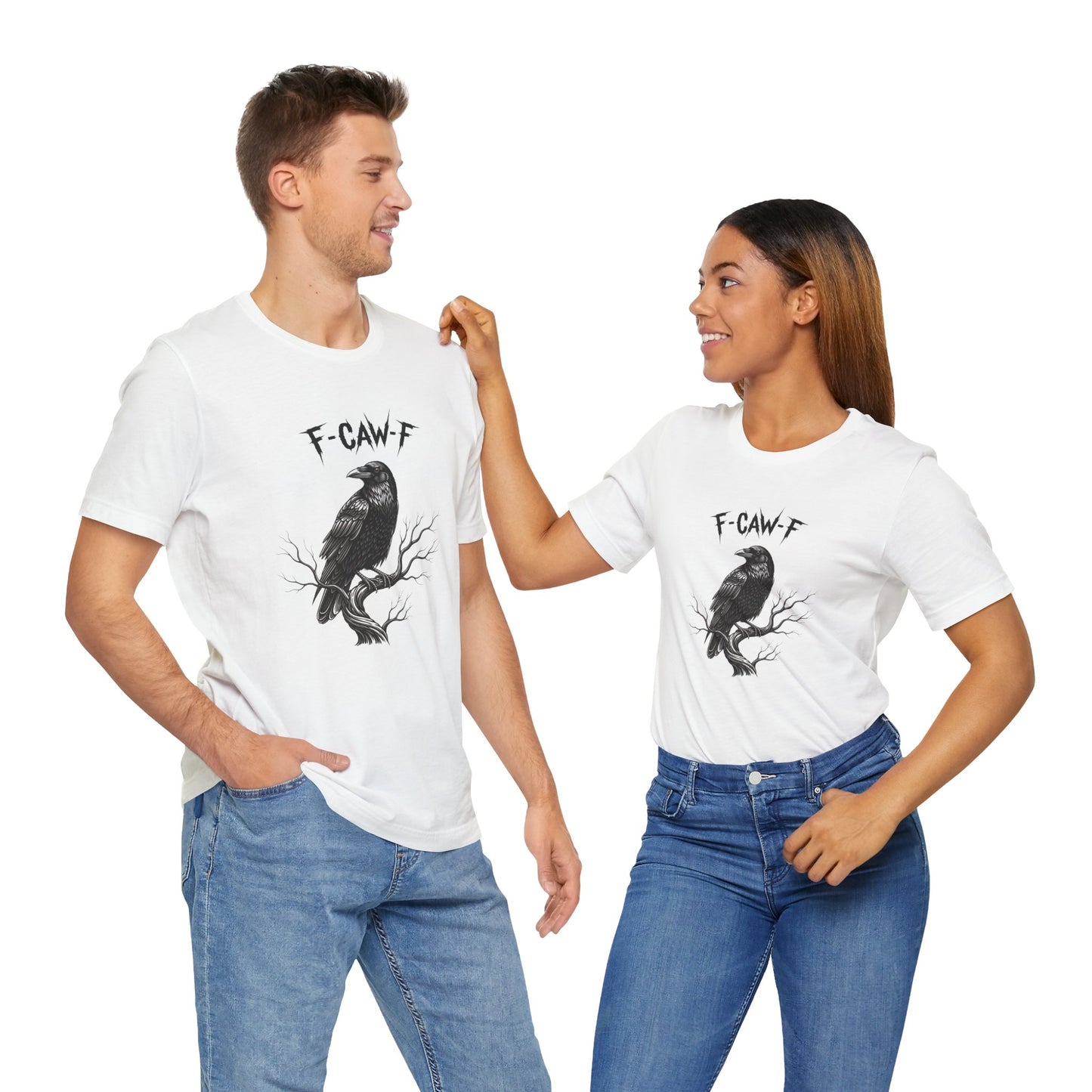 F-Caw-F Raven Graphic Tee – Gothic Crow Humor T-Shirt