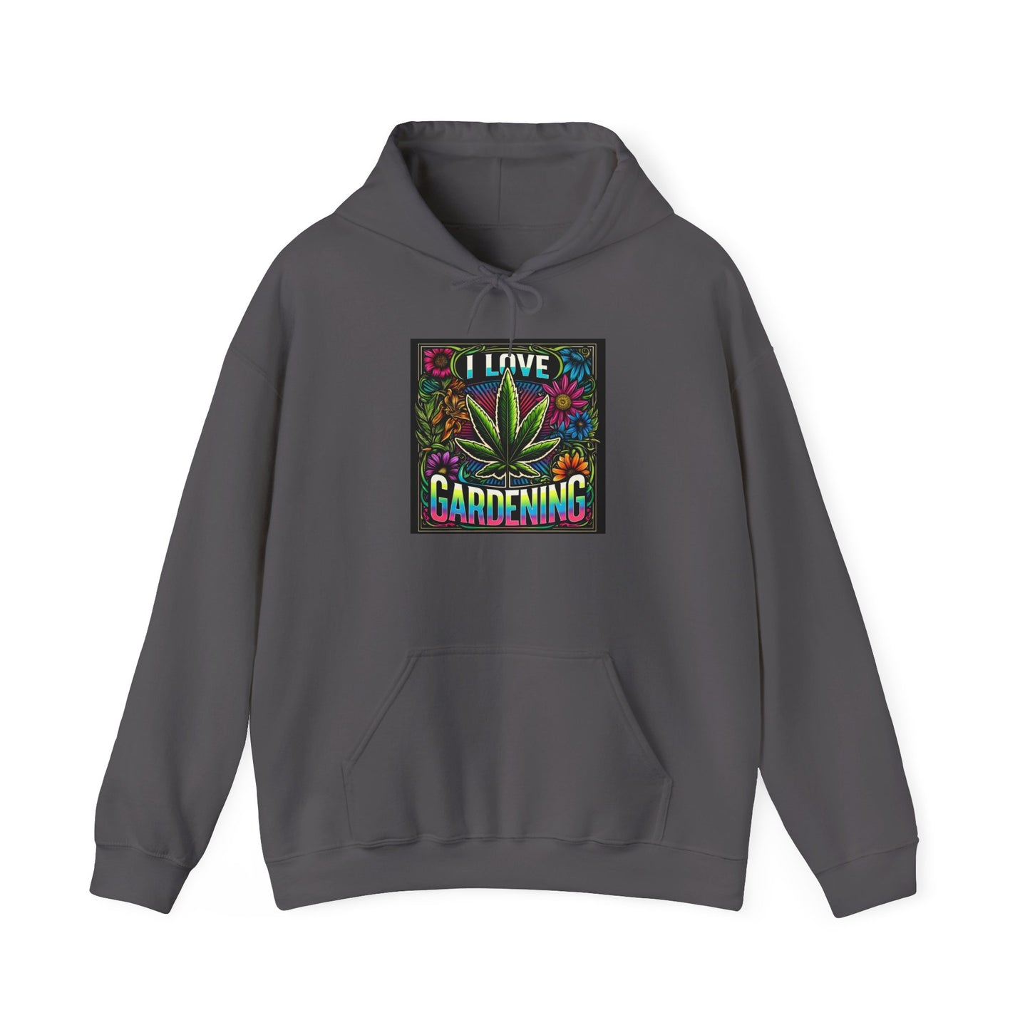 I Love Gardening Cannabis Hoodie – Colorful Weed Leaf Pullover