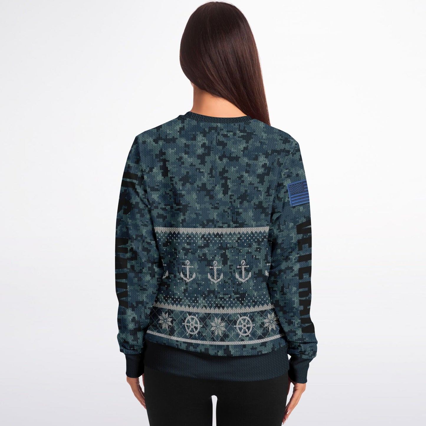 Navy Veteran Ugly Sweater Sweatshirt