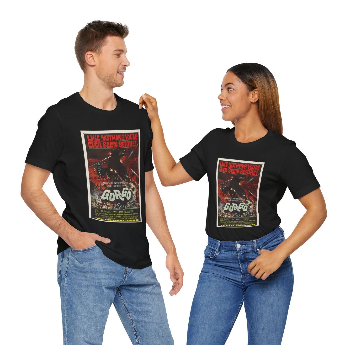 Vintage 'Gorgo' Movie Poster Men's T-Shirt - Retro Cinema Wear