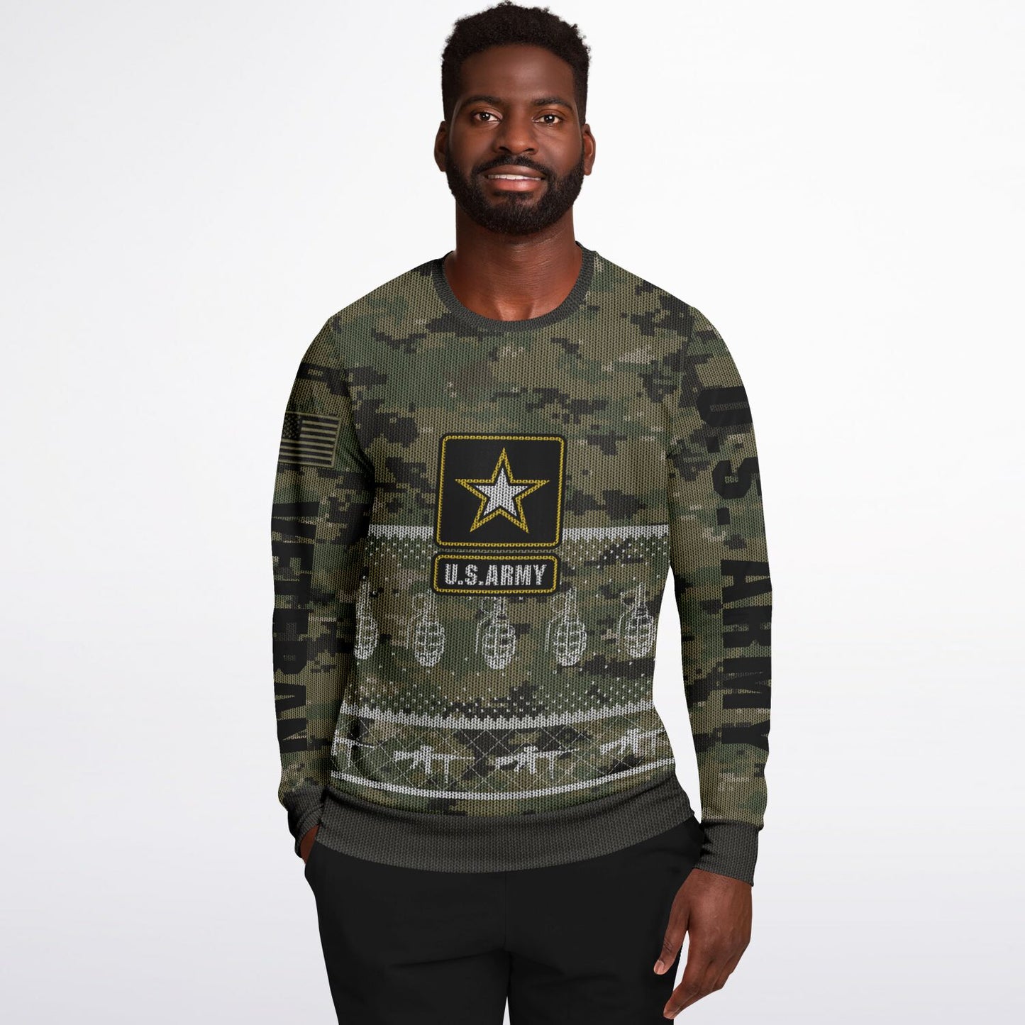 Army Veteran Ugly Sweater Sweatshirt