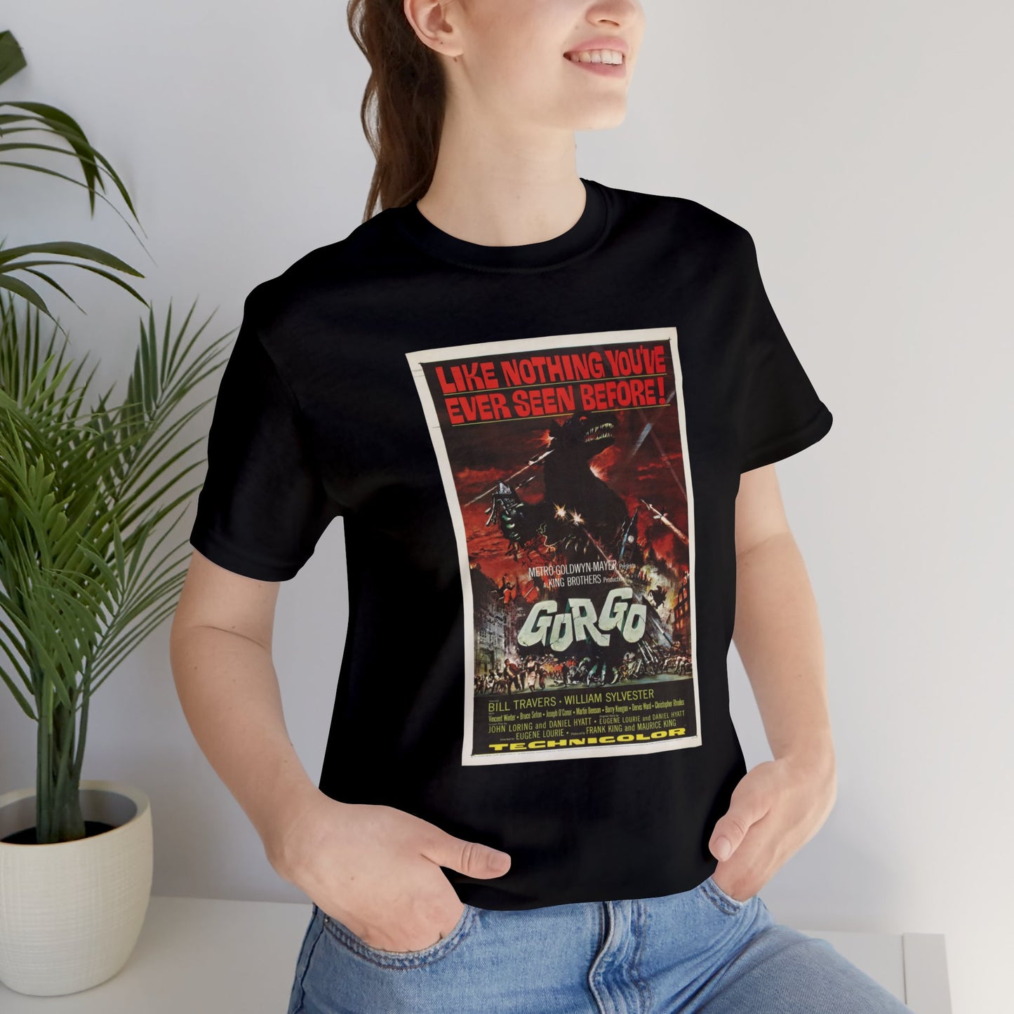 Vintage 'Gorgo' Movie Poster Men's T-Shirt - Retro Cinema Wear