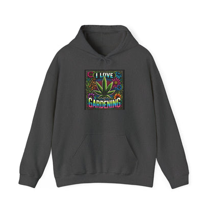 I Love Gardening Cannabis Hoodie – Colorful Weed Leaf Pullover