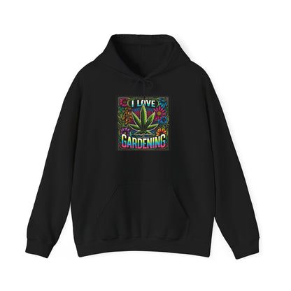 I Love Gardening Cannabis Hoodie – Colorful Weed Leaf Pullover