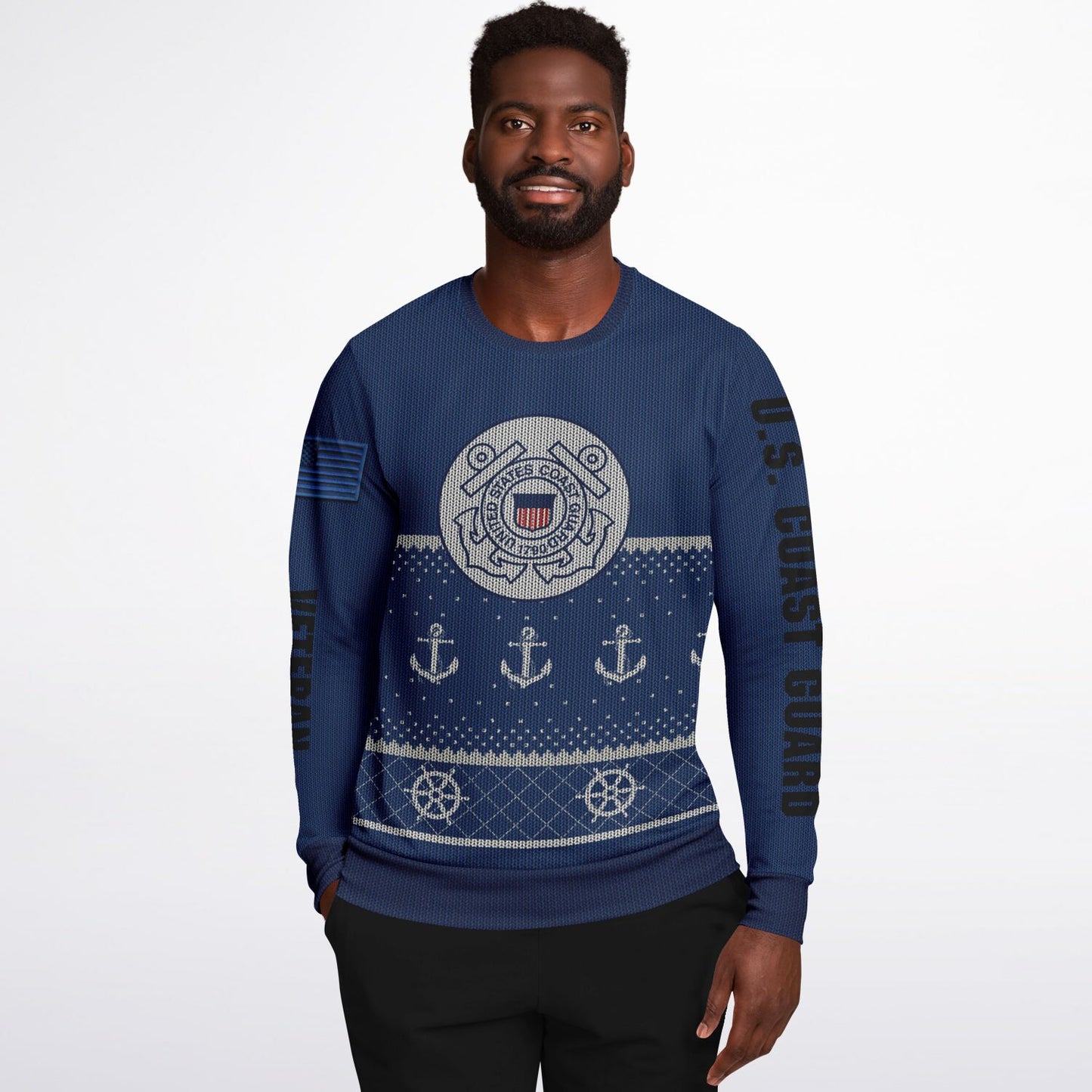 Coast Guard Veteran Ugly Sweater Sweatshirt