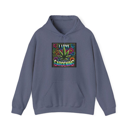 I Love Gardening Cannabis Hoodie – Colorful Weed Leaf Pullover