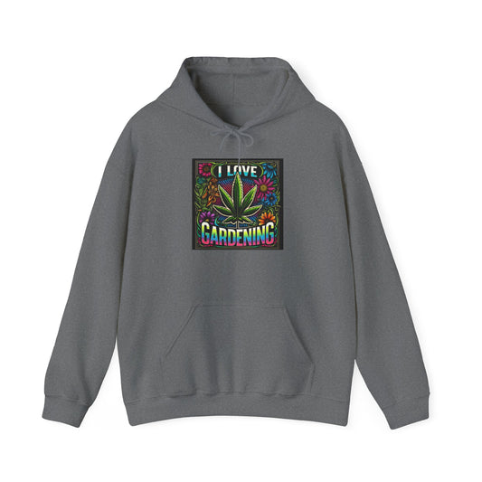 I Love Gardening Cannabis Hoodie – Colorful Weed Leaf Pullover