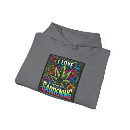 I Love Gardening Cannabis Hoodie – Colorful Weed Leaf Pullover