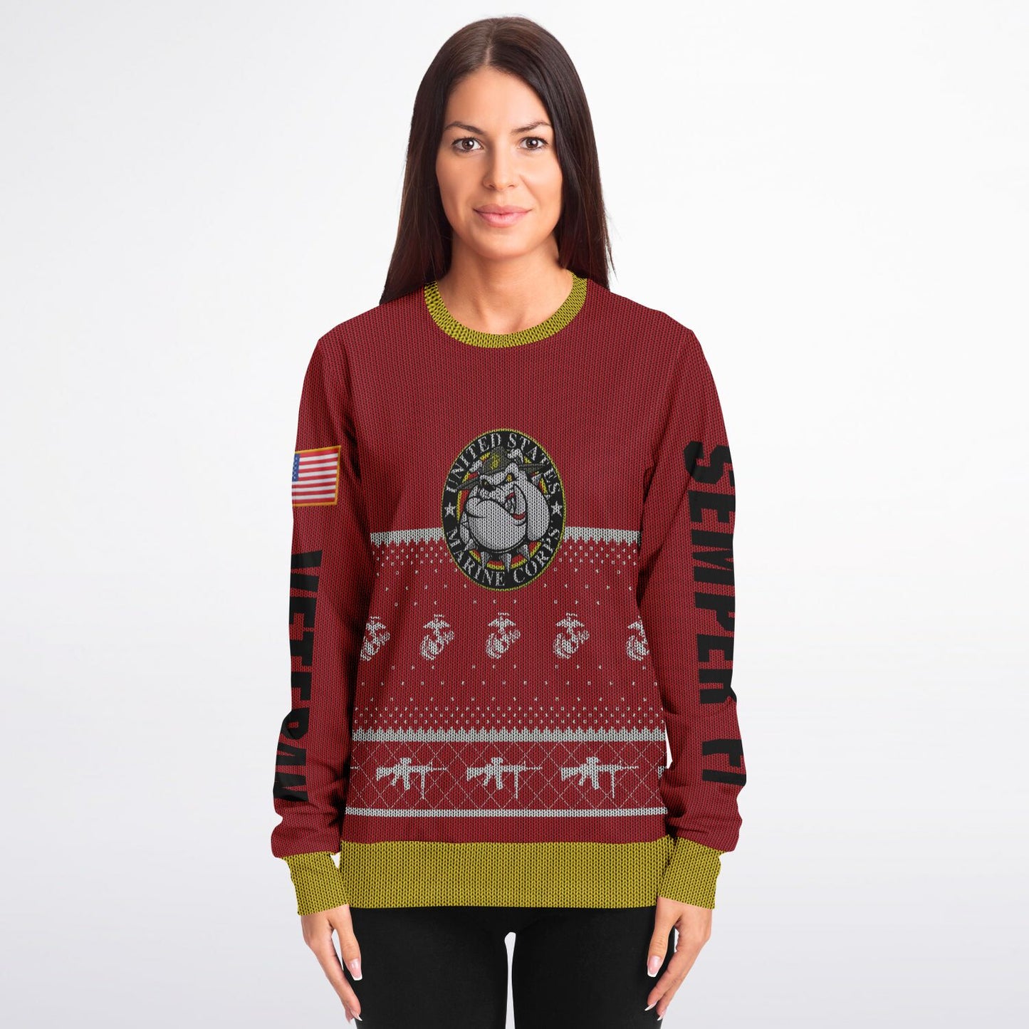 Marine Corps Veteran Ugly Sweater Sweatshirt