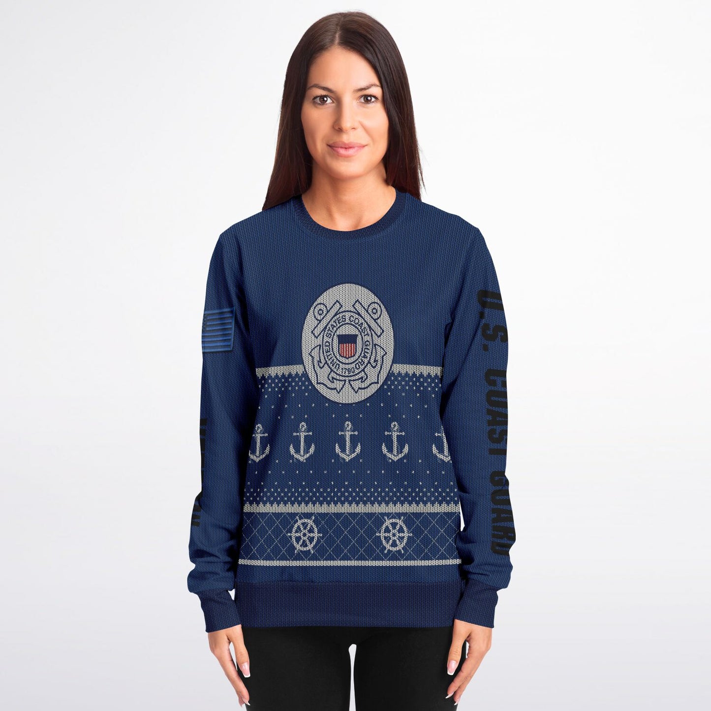 Coast Guard Veteran Ugly Sweater Sweatshirt