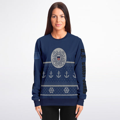 Coast Guard Veteran Ugly Sweater Sweatshirt