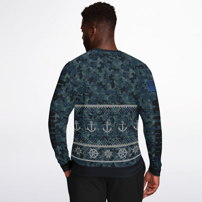 Navy Veteran Ugly Sweater Sweatshirt