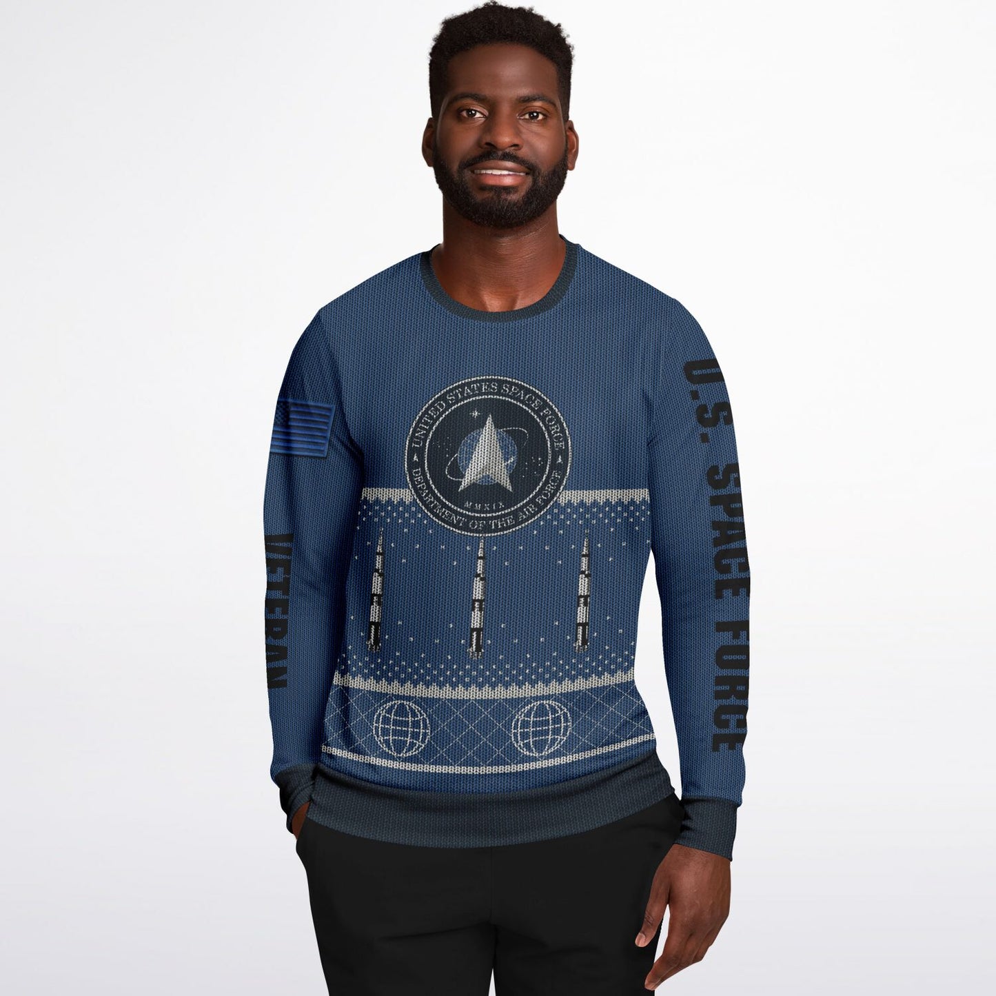 Space Force Veteran Ugly Sweater Sweatshirt