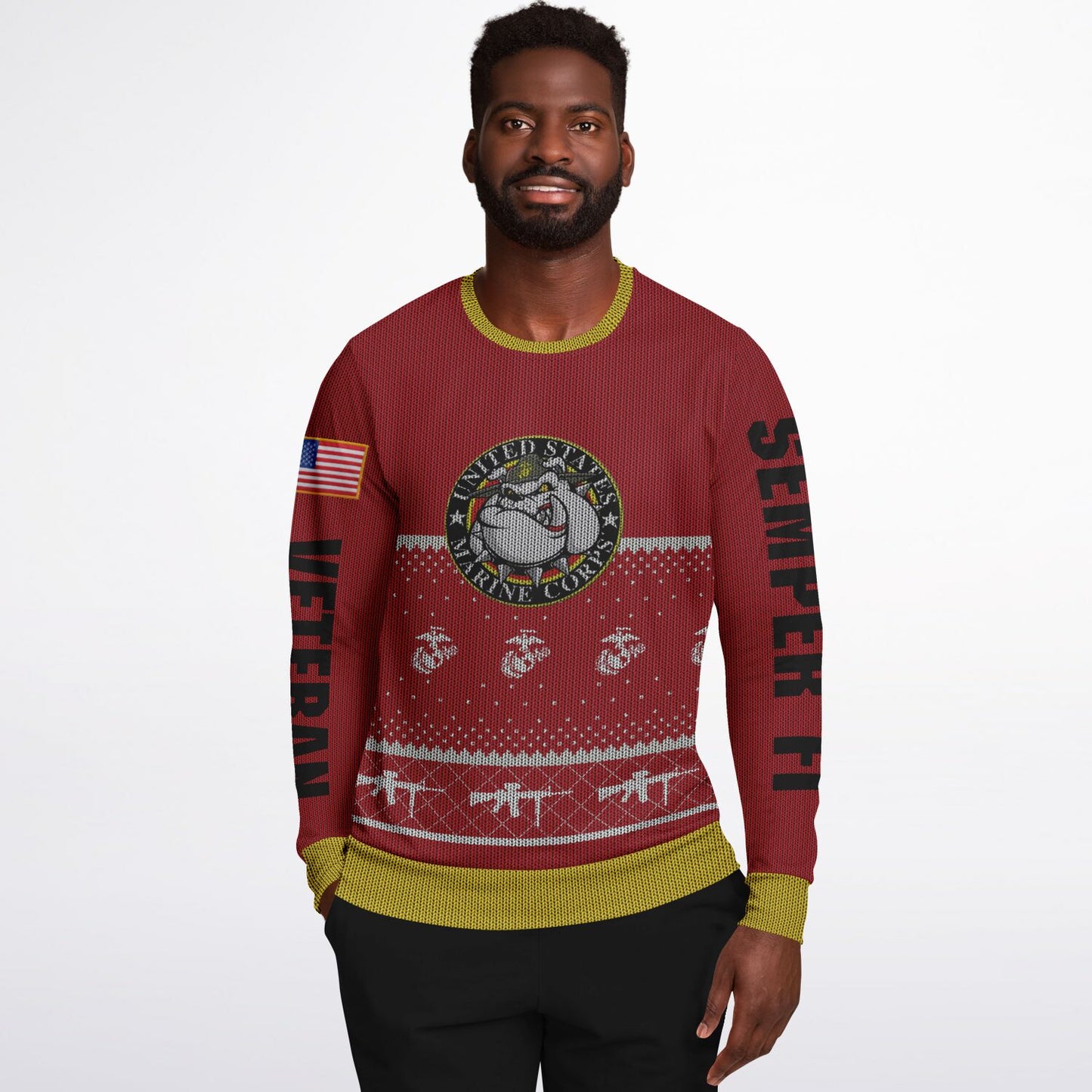 Marine Corps Veteran Ugly Sweater Sweatshirt